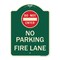 Signmission Designer Series-Do Not Enter No Parking Fire Lane With Graphic, 24" x 18", G-1824-9981 A-DES-G-1824-9981 - alternate 1